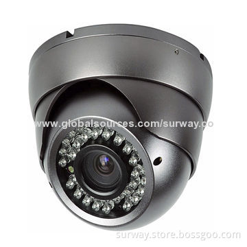 1,080-pixel HD IP Dome Camera with 4-9mm Varifocal Lens, 12V DC ±10% Power Supply